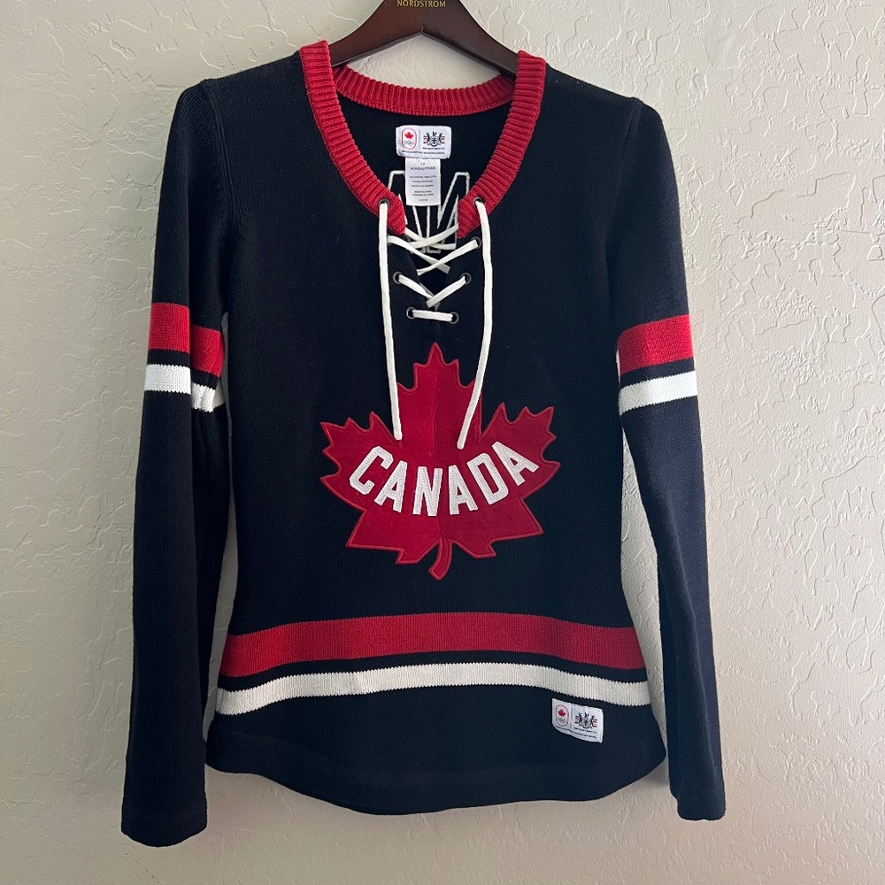 Canada Olympic Hockey Jersey Style cotton Sweater